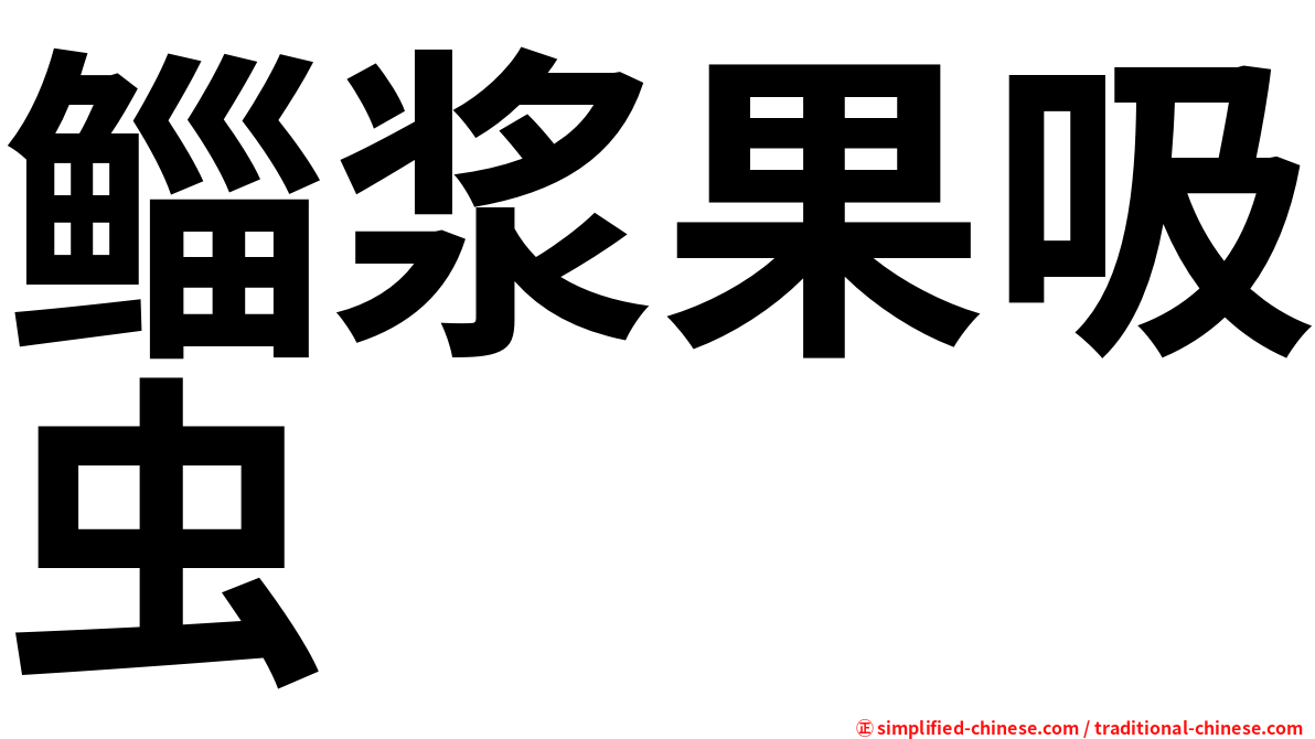 鲻浆果吸虫