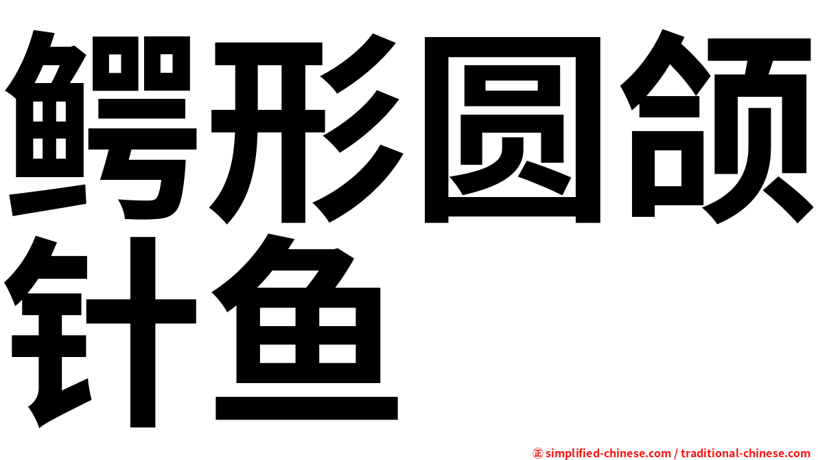 鳄形圆颌针鱼