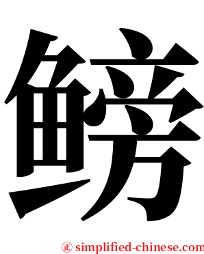 鳑 serif font