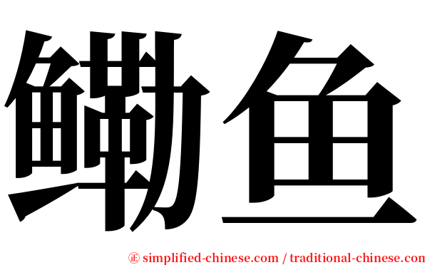 鳓鱼 serif font