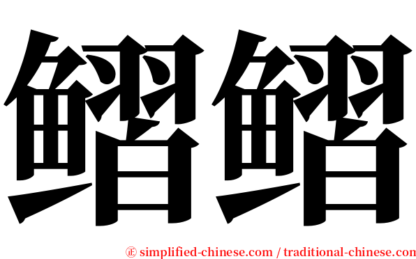 鳛鳛 serif font