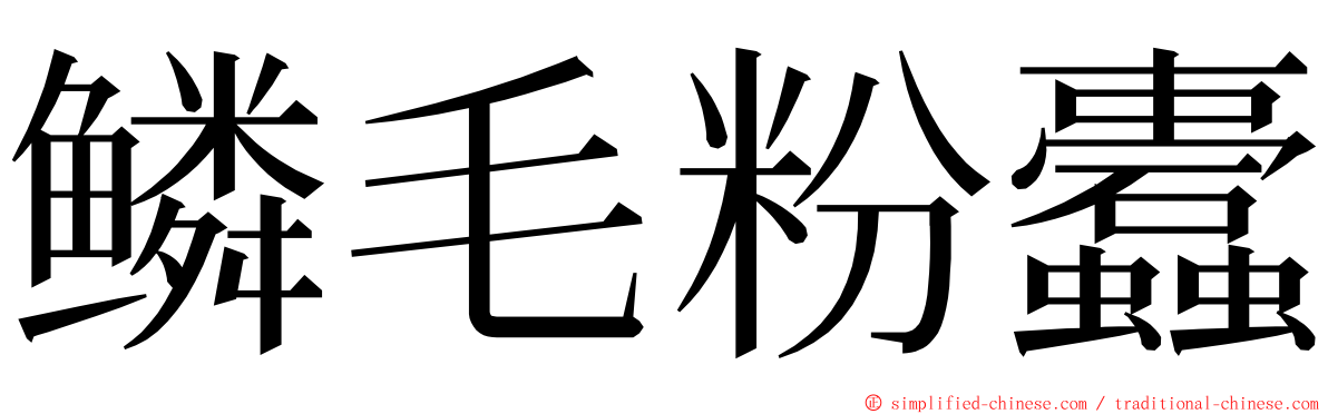 鳞毛粉蠹 ming font