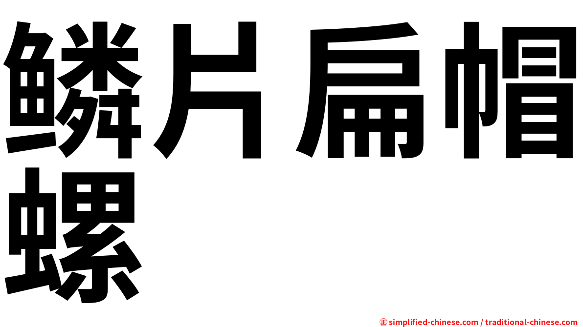 鳞片扁帽螺