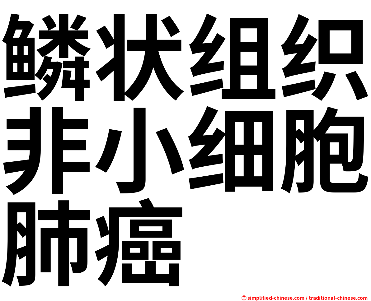 鳞状组织非小细胞肺癌