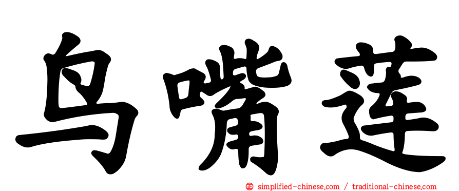 鸟嘴莲