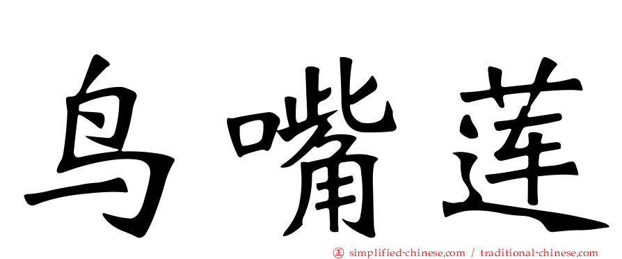 鸟嘴莲