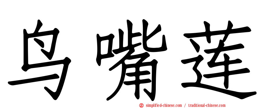 鸟嘴莲