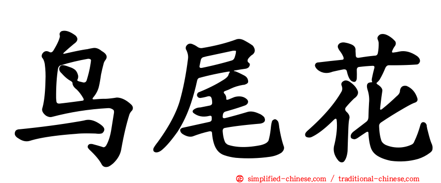 鸟尾花