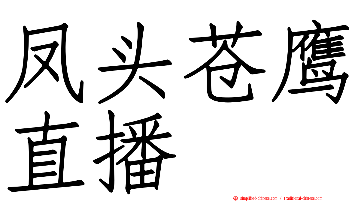 凤头苍鹰直播