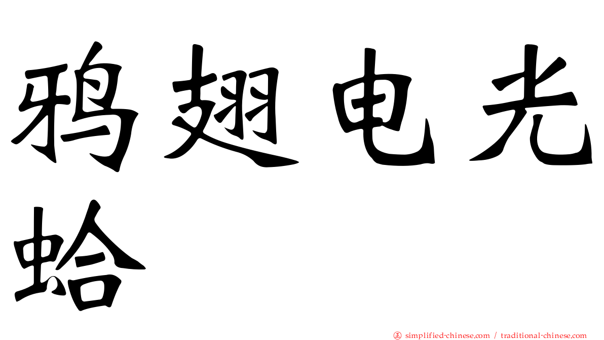鸦翅电光蛤