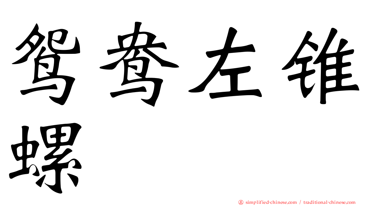 鸳鸯左锥螺