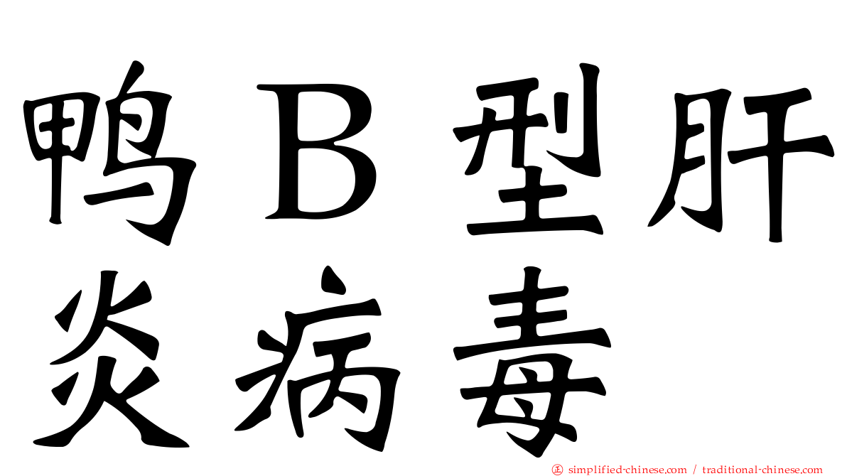 鸭Ｂ型肝炎病毒