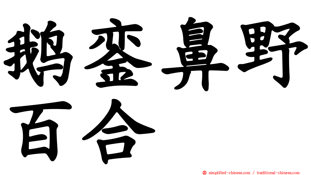 鹅銮鼻野百合