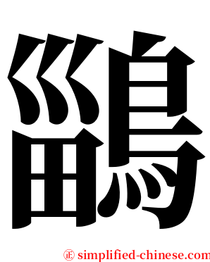 鶅 serif font