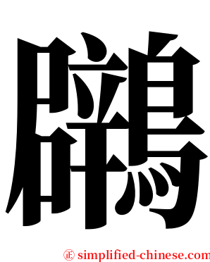 鸊 serif font