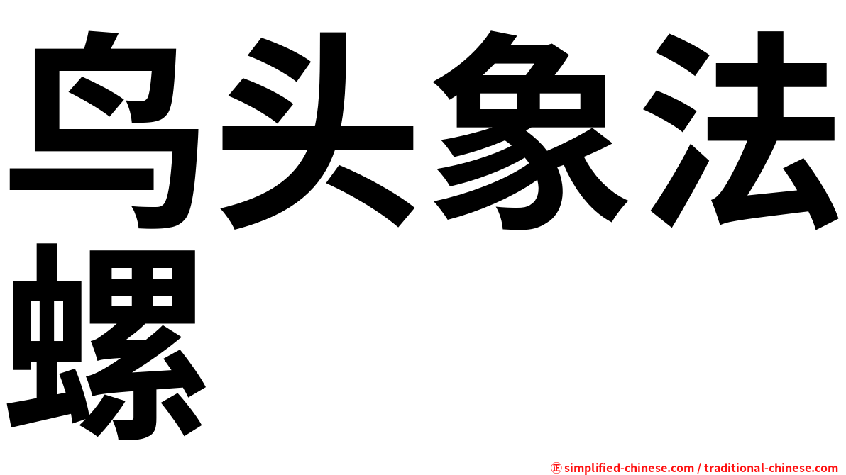 鸟头象法螺