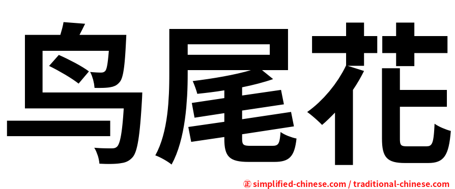 鸟尾花