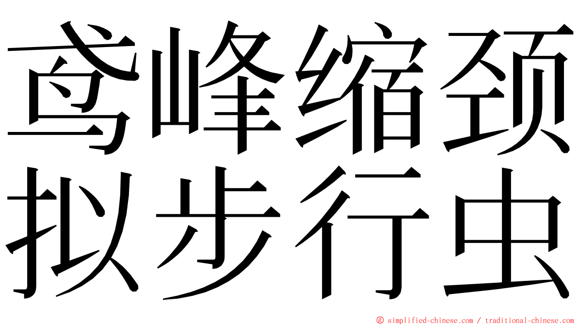 鸢峰缩颈拟步行虫 ming font