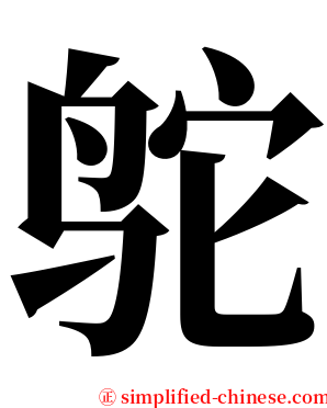 鸵 serif font
