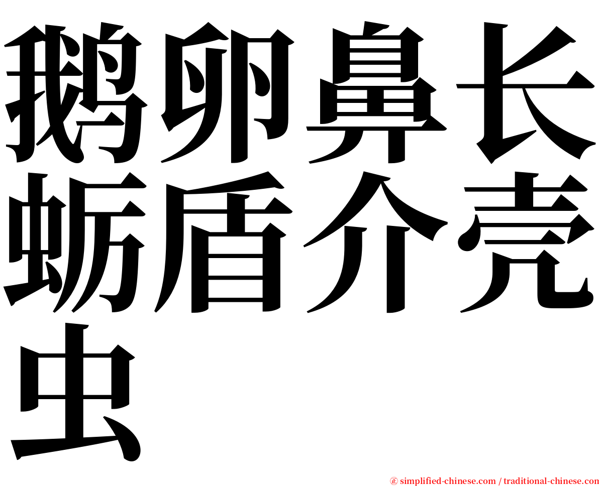 鹅卵鼻长蛎盾介壳虫 serif font