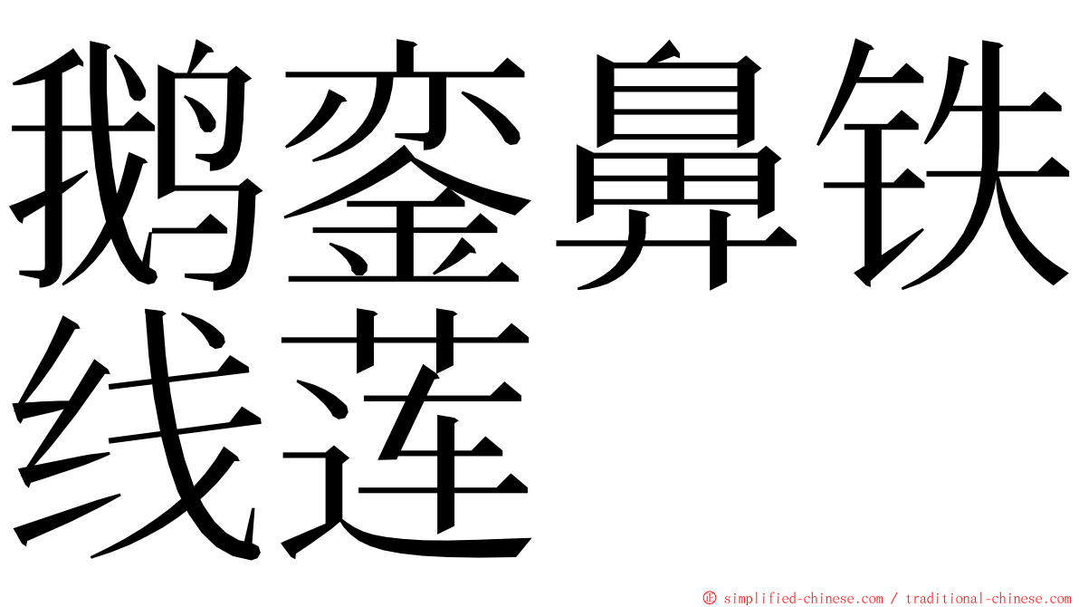鹅銮鼻铁线莲 ming font