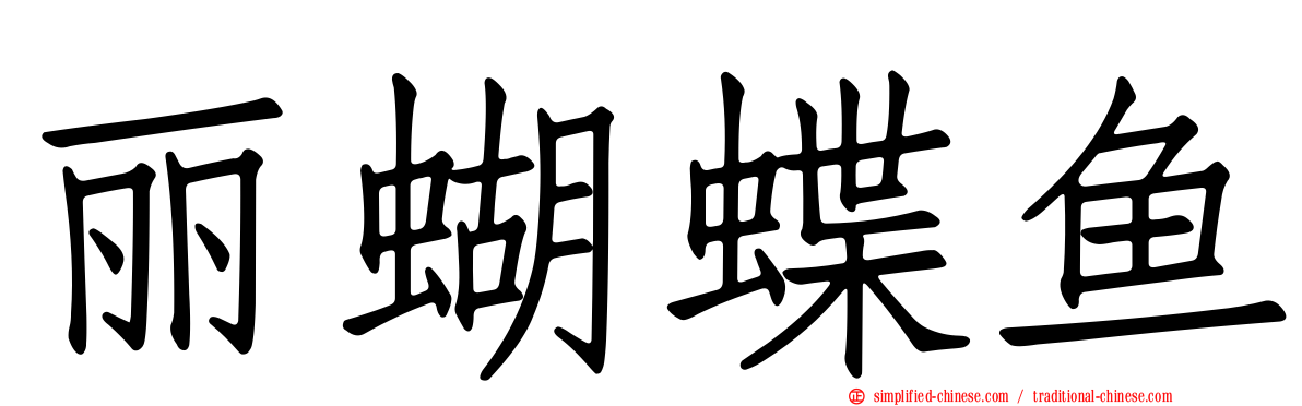 丽蝴蝶鱼