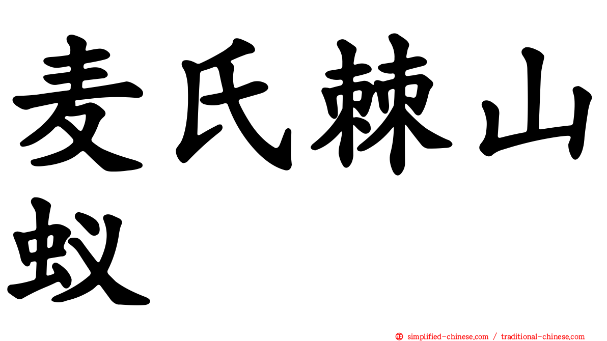 麦氏棘山蚁