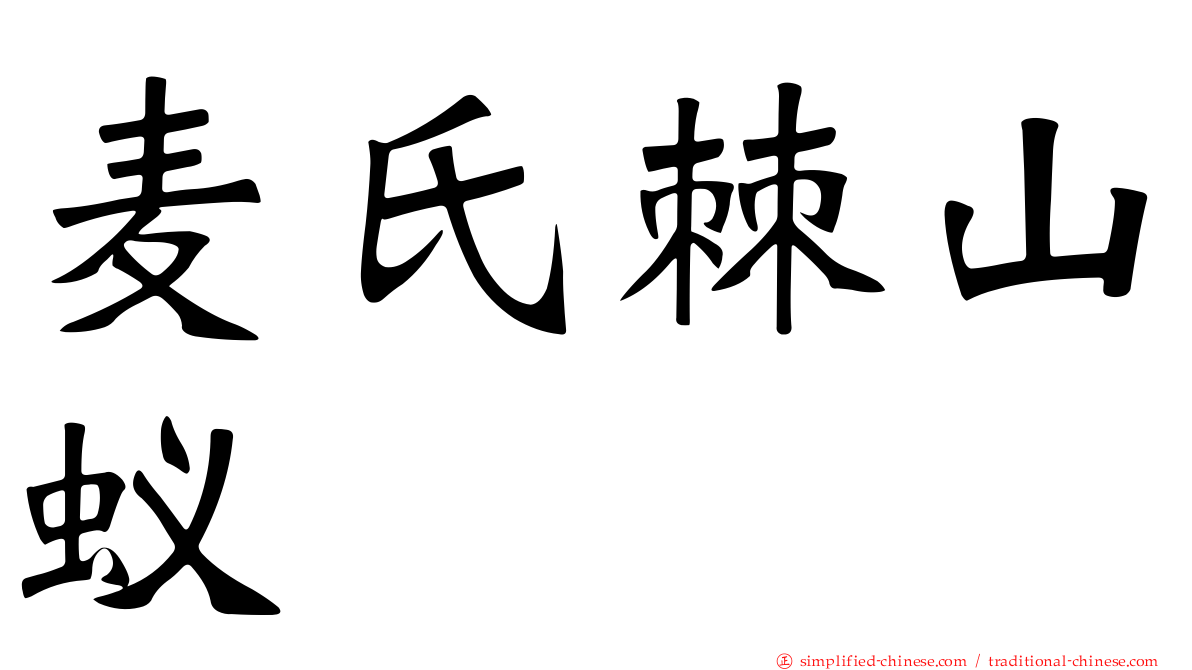 麦氏棘山蚁