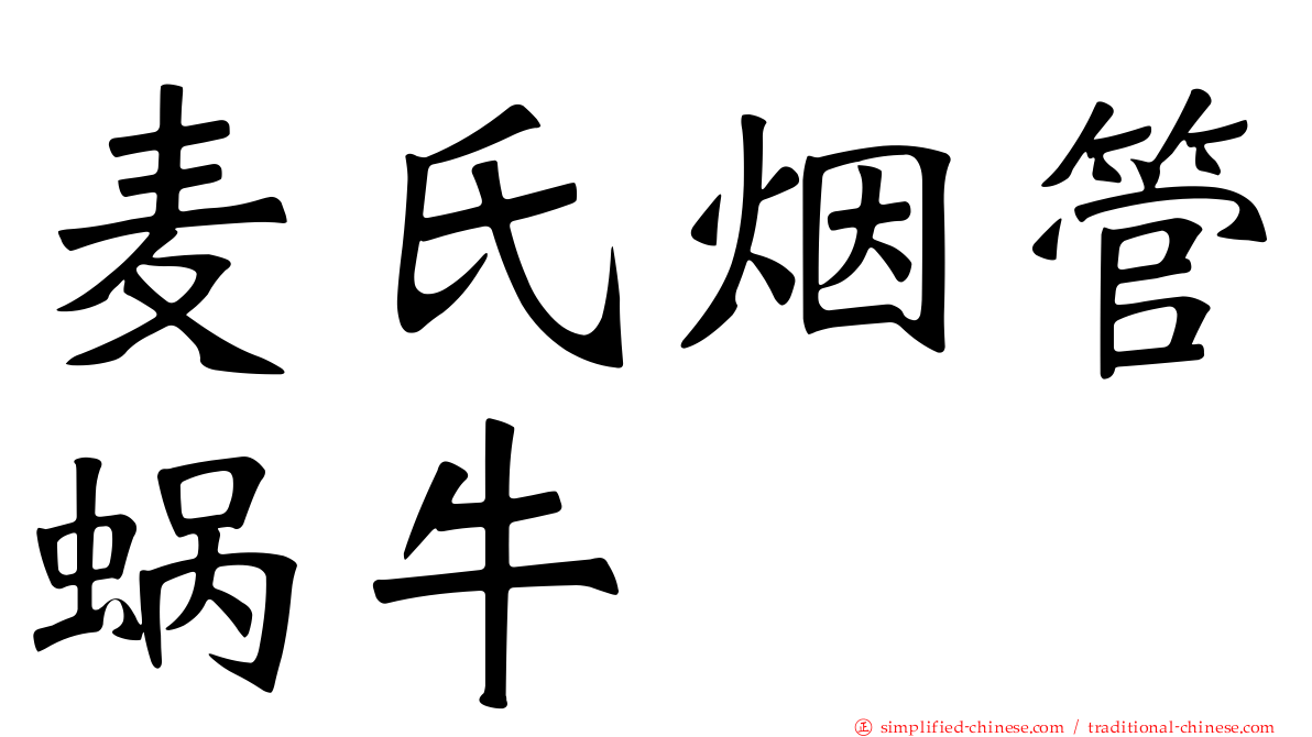 麦氏烟管蜗牛