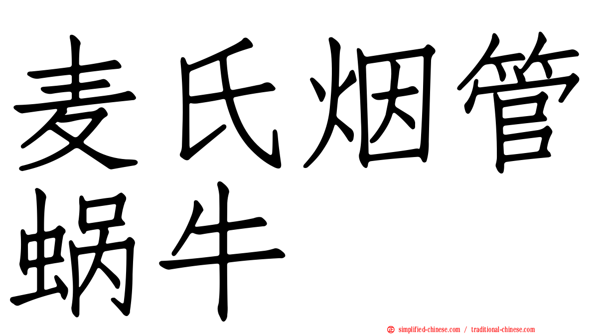 麦氏烟管蜗牛