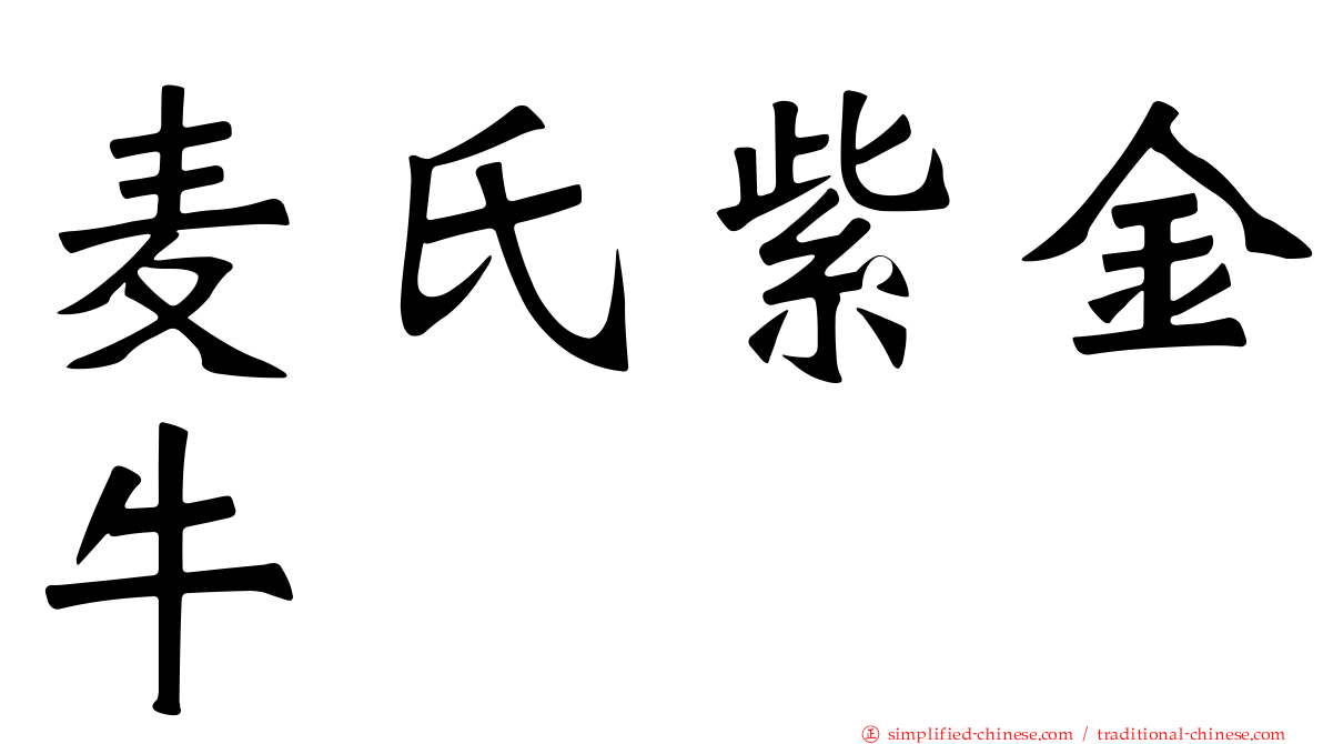 麦氏紫金牛