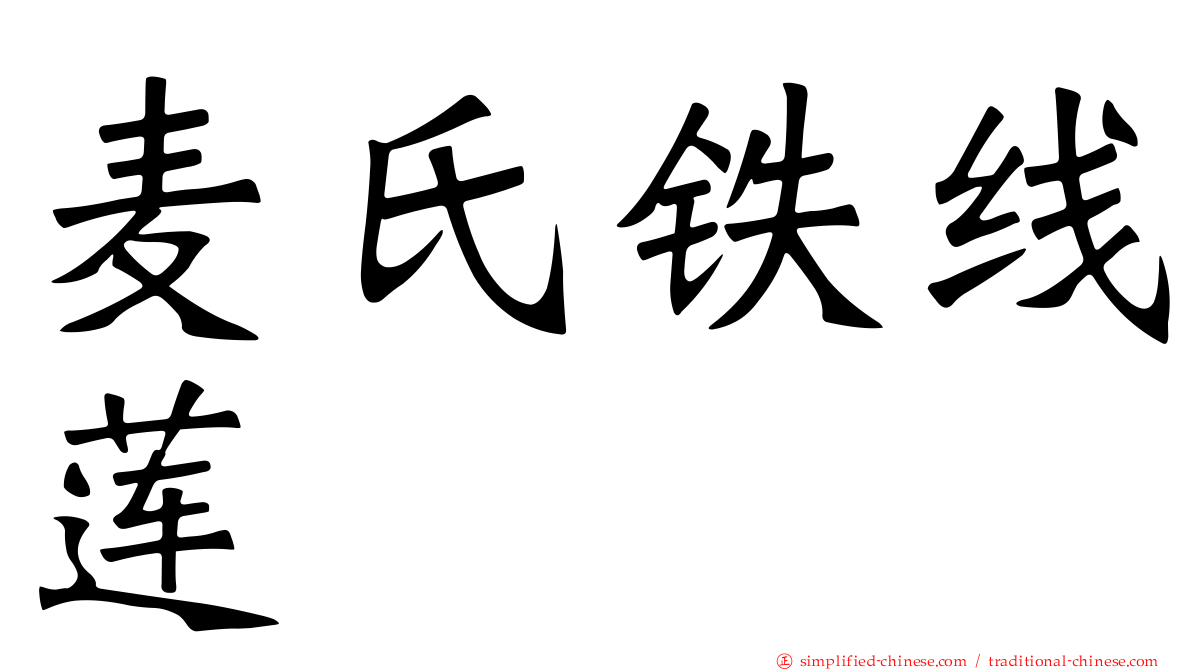 麦氏铁线莲