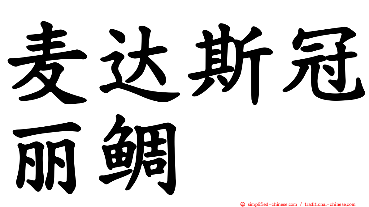 麦达斯冠丽鲷