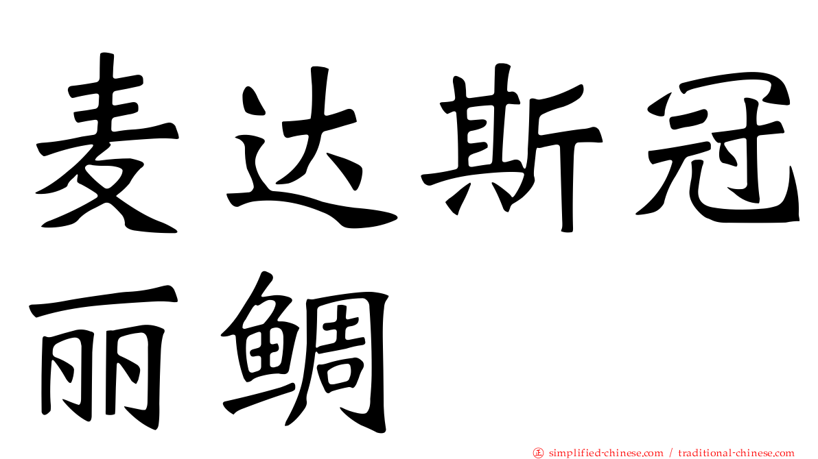 麦达斯冠丽鲷