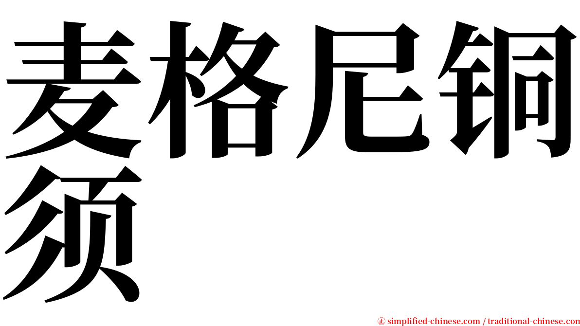 麦格尼铜须 serif font