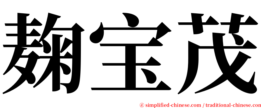 麹宝茂 serif font