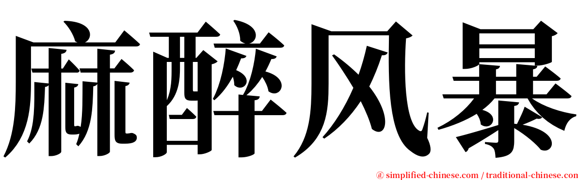 麻醉风暴 serif font