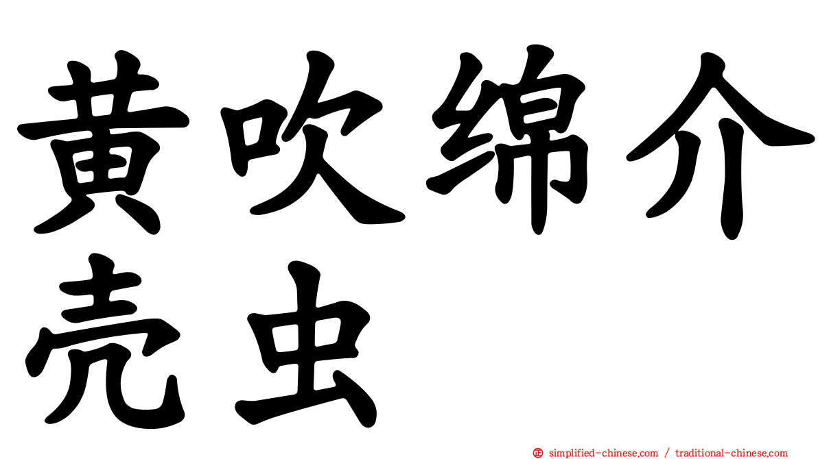 黄吹绵介壳虫