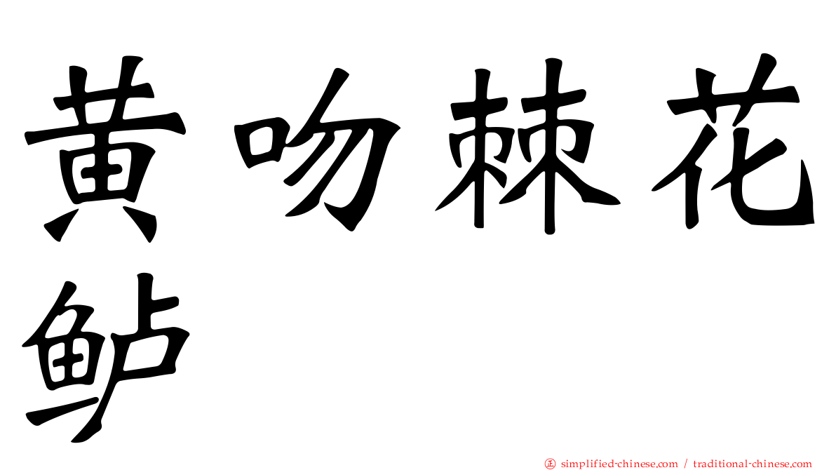 黄吻棘花鲈
