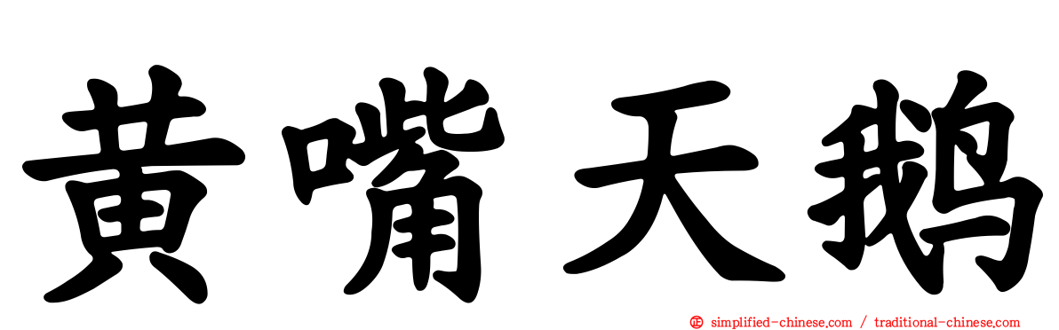 黄嘴天鹅
