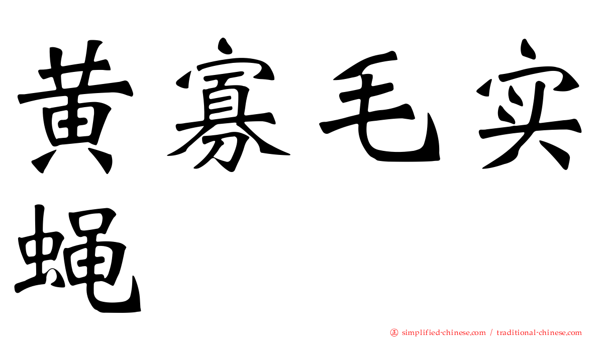 黄寡毛实蝇