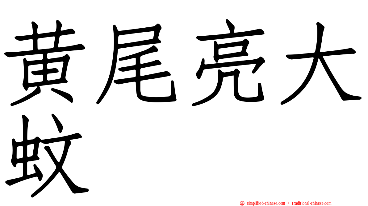 黄尾亮大蚊
