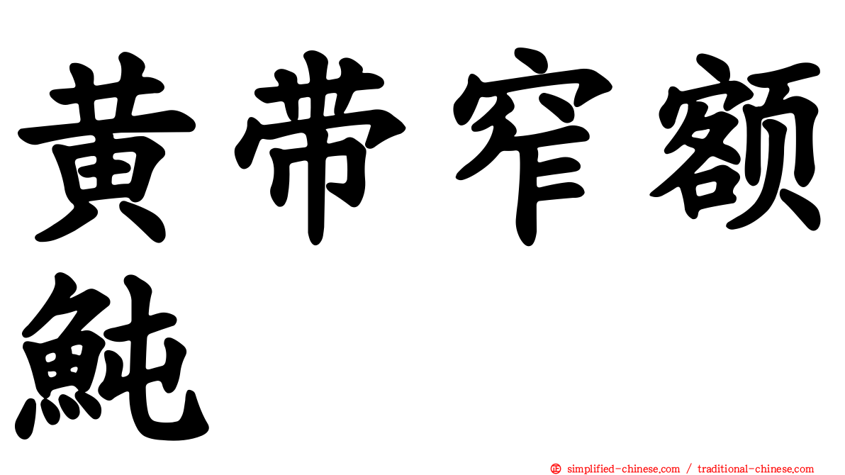 黄带窄额鲀
