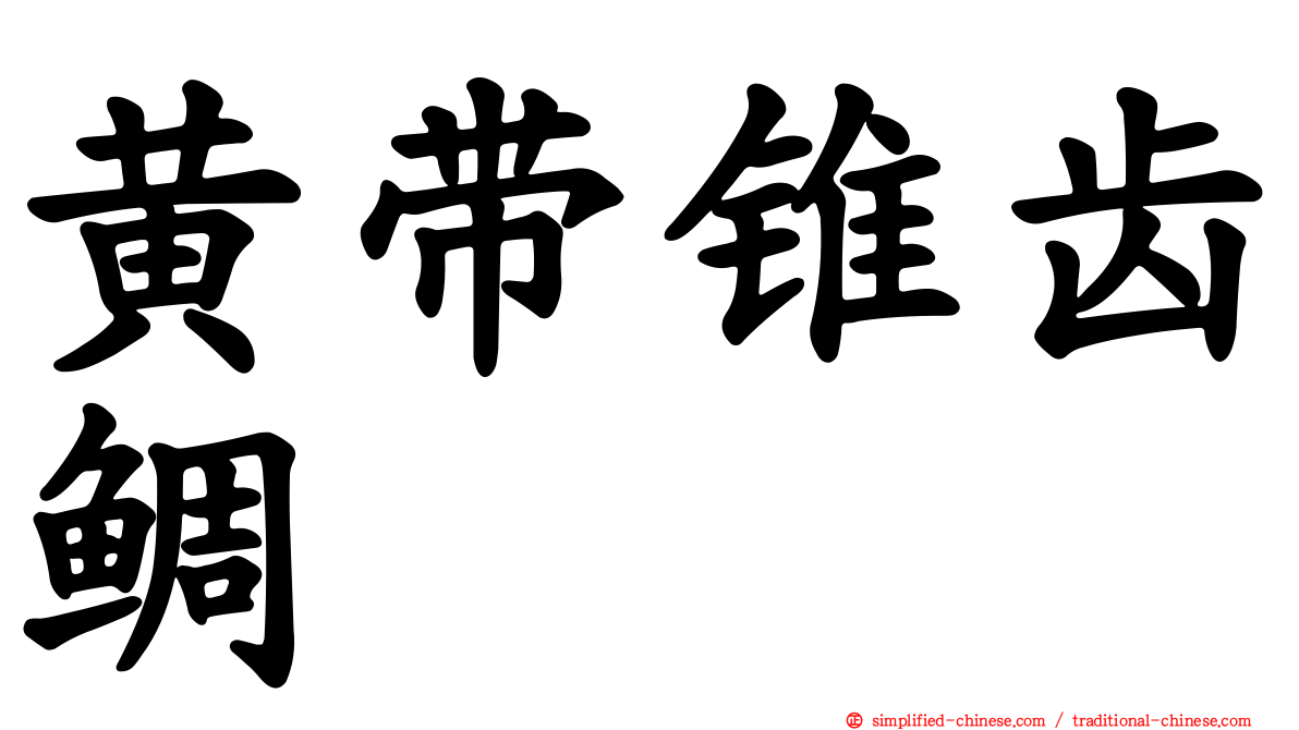 黄带锥齿鲷