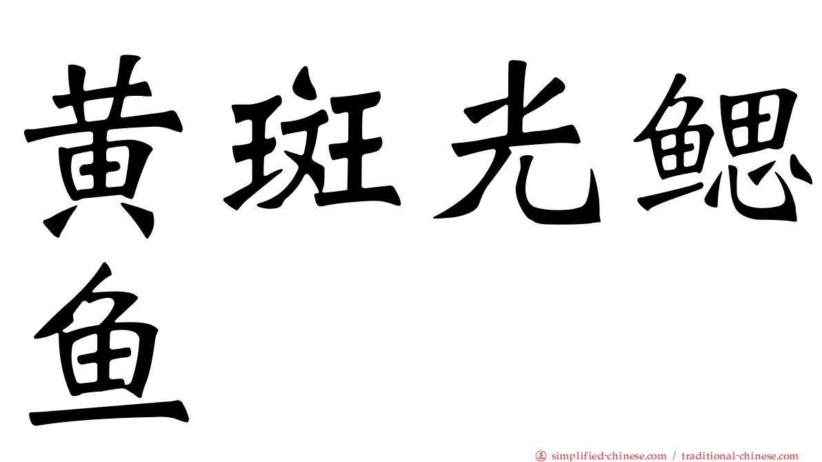 黄斑光鳃鱼