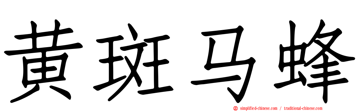黄斑马蜂