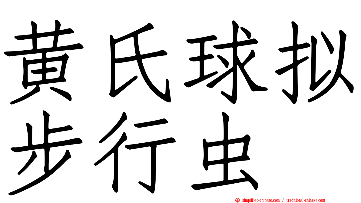 黄氏球拟步行虫