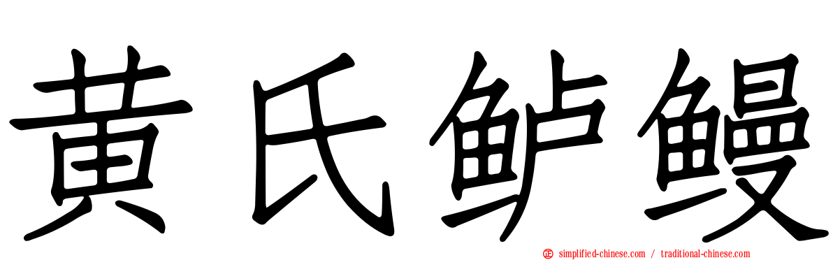 黄氏鲈鳗