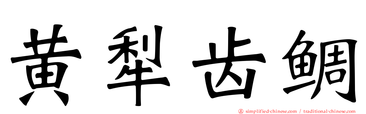 黄犁齿鲷