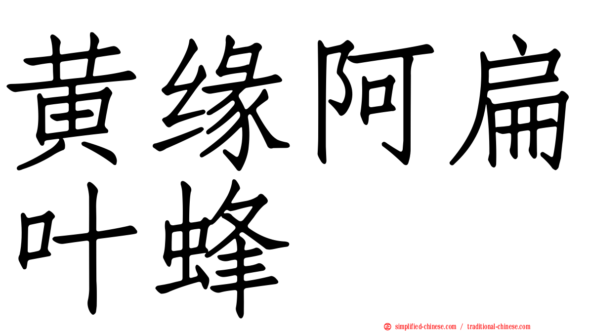 黄缘阿扁叶蜂